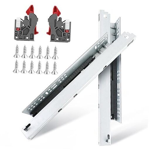 6 Pairs 24 Inch Undermount Soft Close Bottom Mount Drawer Slides