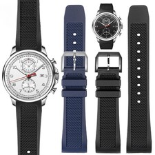 For IWC Portuguese Mens Waterproof Rubber Watch Band Strap 22mm Curved Interface