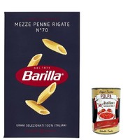 5X Pasta Barilla Mezze Penne Rigate Nr. 70, Nudeln 500G+Italian Polpa 400G
