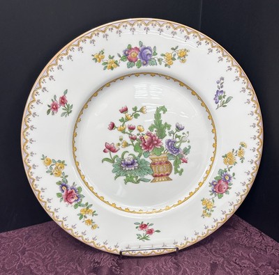 VTG Spode Copeland Peplow Charger Plate 11  Plate Yellow Rim Floral England