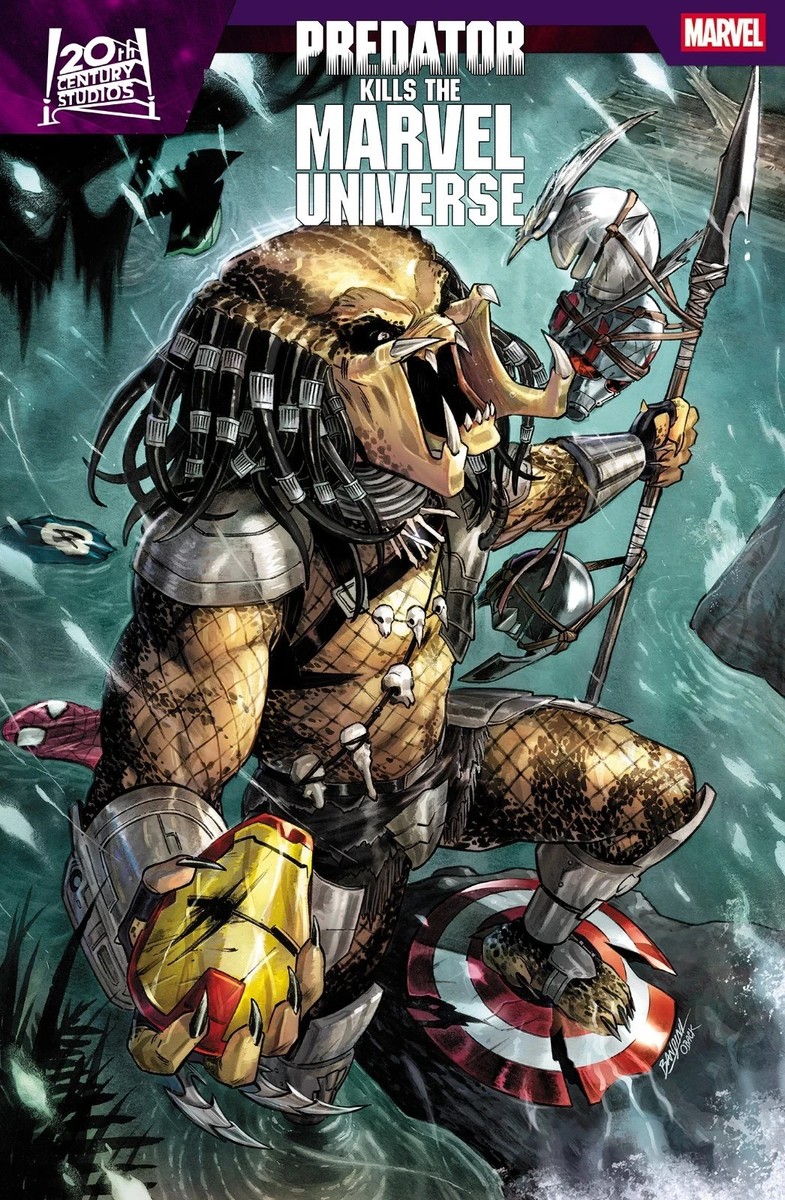 Predator Kills the Marvel Universe #1 Michele Bandini Foil Cover
