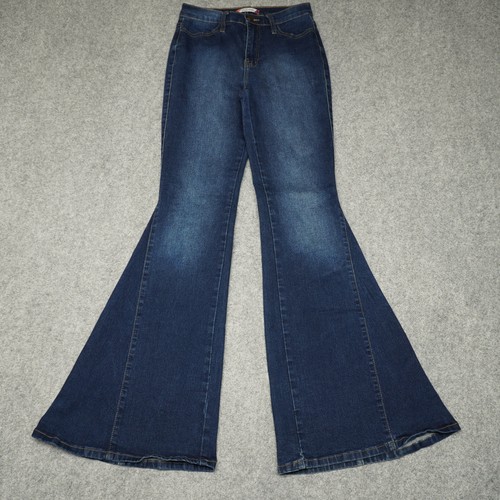 Vibe & Rant Jeans Women's Blue 9 (W29) High Rise Flare Stretch Denim