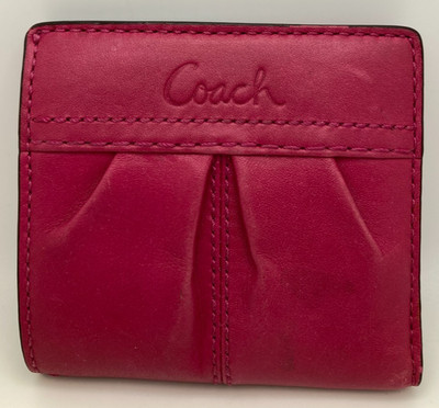 Pink Coach Snap Wallet - Credit Card / ID / Cash / Change Used