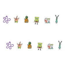 Nickelodeon SpongeBob SquarePants 6-Pairs Jewelry Stud Earring Set