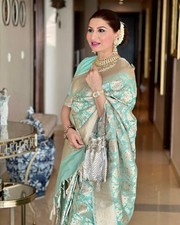 Bollywood Women Green Saree Party Wear Indian Pakistani Wedding Designer Sari