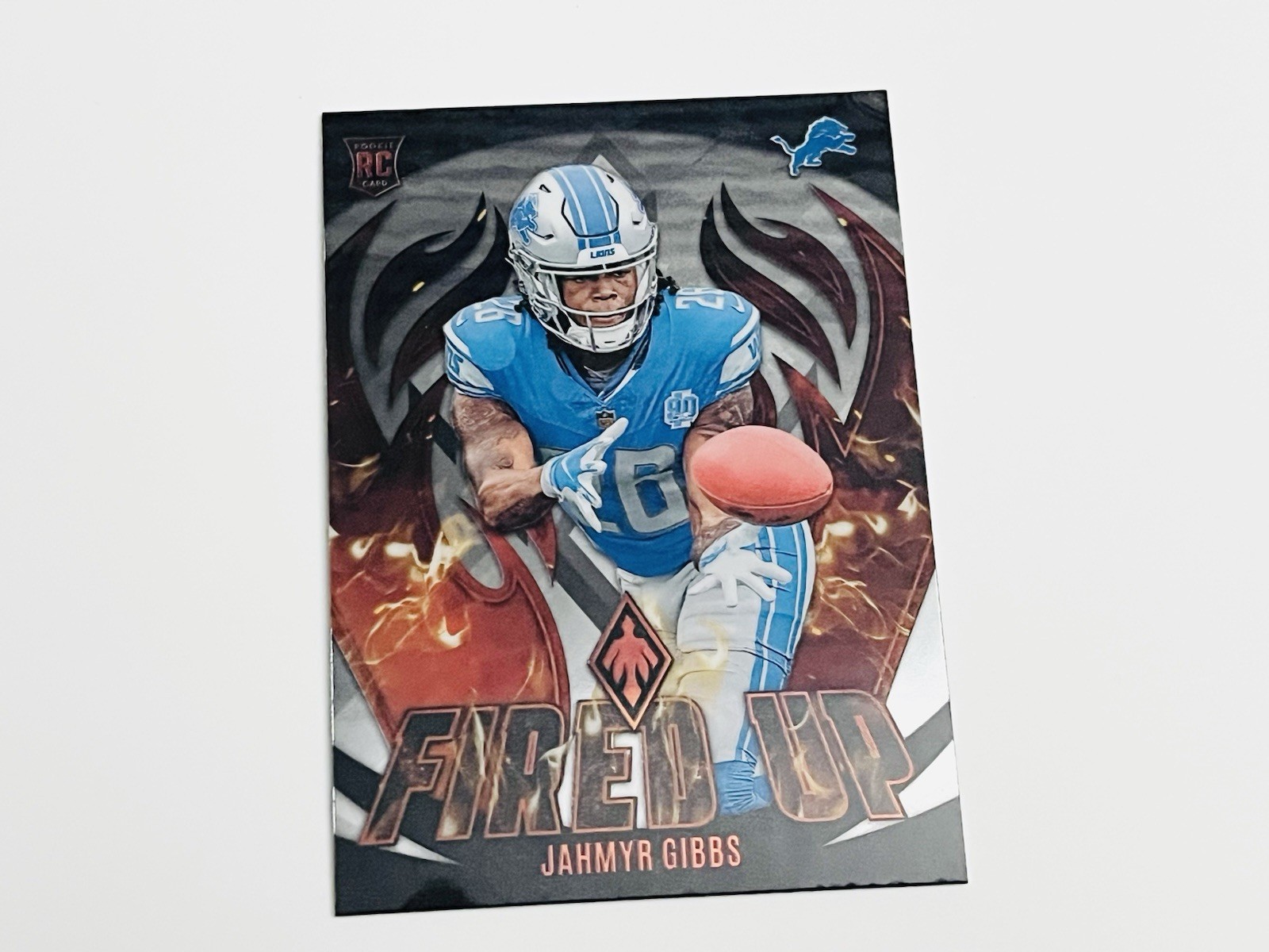 2023 Panini Phoenix Fired Up Jahmyr Gibbs #FU-10 RC