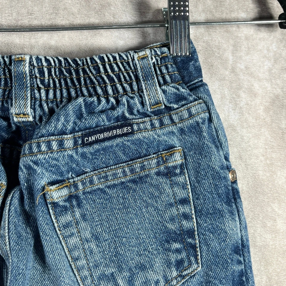 Pantalones de mezclilla vintage Canyon River azules niño 6 azules lavado medio bolsillos rectos informales Foto 4 de 4