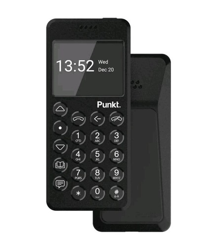 Punkt. MP02 Minimalist 4G LTE Cell Phone - 2GB RAM, 16GB Storage - Black