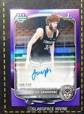 2025-26 BOWMAN BASKETBALL CHROME 1ST AUTO JOE GRAHOVAC PURPLE /250 (SZS