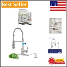 Versatile Pull-Down Kitchen Faucet Soap Dispenser Set for 1- or 3-Hole Sinks