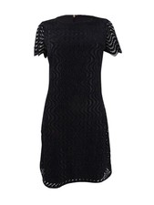 Tommy Hilfiger Women's Fleece Lace Shift Dress