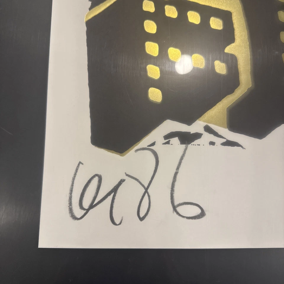 FAILE DOG NEGRO/DORADO Lámina Arte Doberman Perro Firmado Edición Limitada Impresión 2022 NUEVO Foto 2 de 4