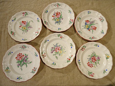 6 assiettes plates faïence Lun…