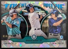 2019 Bowman Chrome Miller White Bishop #TP-SEA Talent Pipeline Atomic Ref. /199
