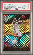 2021-22 Panini Select - Unstoppable Kawhi Leonard #10 Gold Prizm /10 LOW POP 