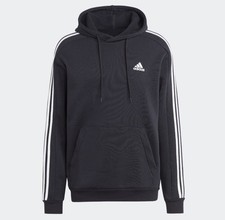 Adidas Men s Essentials Fleece 3-Stripes Hoodie LARGE