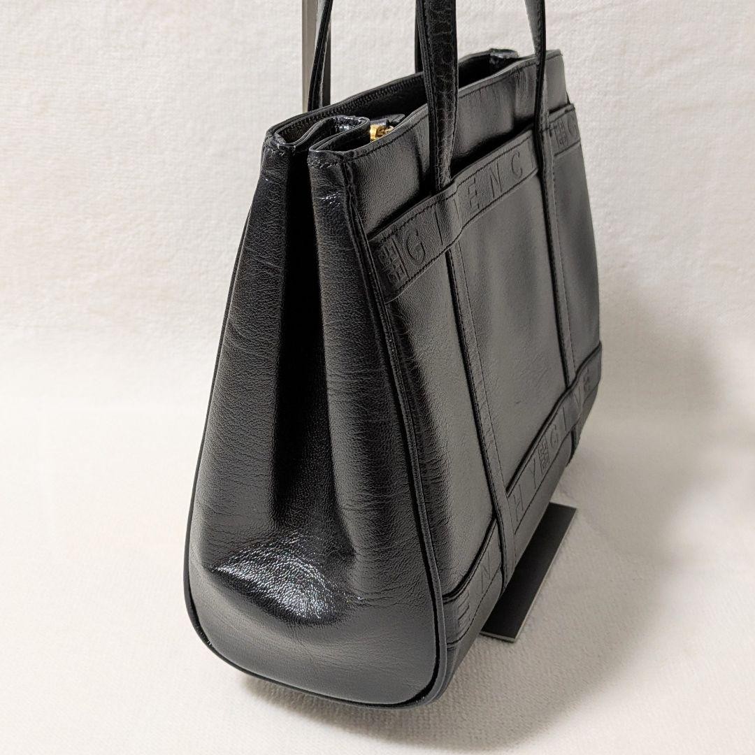 Givenchy Leather Handbag Black Logo Embossed Classic Style for Women thumbnail 5