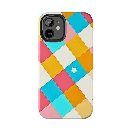 Vibrant Preppy Checkered Tough Phone Case | Aesthetic - 第 59/108 張圖片