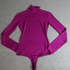 Intimissimi Womens Bodysuits Medium Pink Purple Micro Modal Elastane Turtleneck