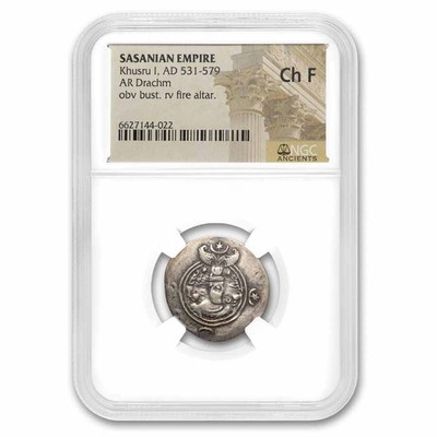 NGC鑑定済 ホルミズド4世 サーサーン朝 銀貨 AR Drachm 【公式通販】