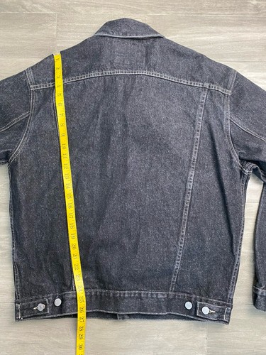 Vintage Guess Denim Trucker Jean Jacket Mens XLarge Black Workwear USA Made - Picture 8 of 10