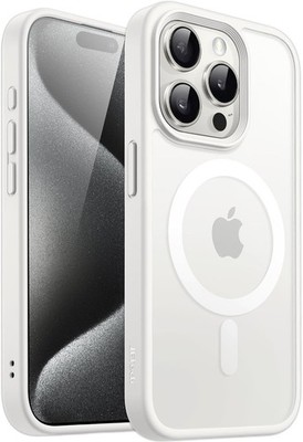 JETech Magnetisch Hülle für iPhone 15 Pro Max 6,7 Zoll (weiß)