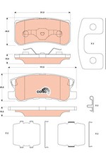 New Brake Pad Set, disc brake for CHRYSLER DODGE JEEP LANCIA:AVENGER,CALIBER