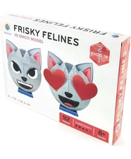 Emoji Model 3D Foam - Cat  Frisky Felines 2 In 1 - 92 PC.  NEW