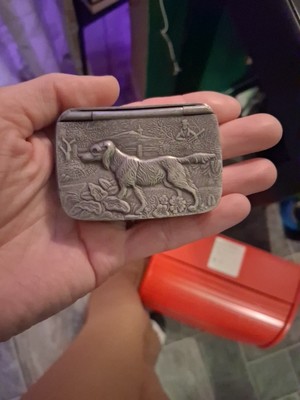 PEWTER SNUFF BOX SNUFFBOX PILL BOX G. Smith&Sons England Ca. 19th Century Rare!