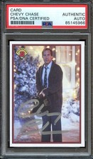 CHEVY CHASE PSA/DNA AUTO CHRISTMAS VACATION CLARK GRISWOLD 1989 BOWMAN BASEBALL
