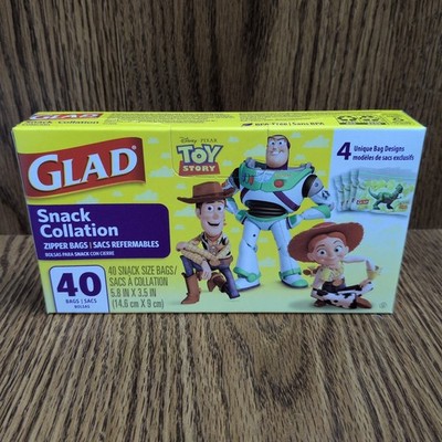 Glad Disney Pixar Toy Story Snack Zipper Bags 40 Count Party Snacks Promo