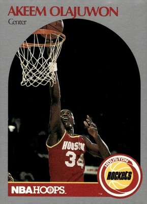 1990-91 Hoops #127 Akeem Olajuwon