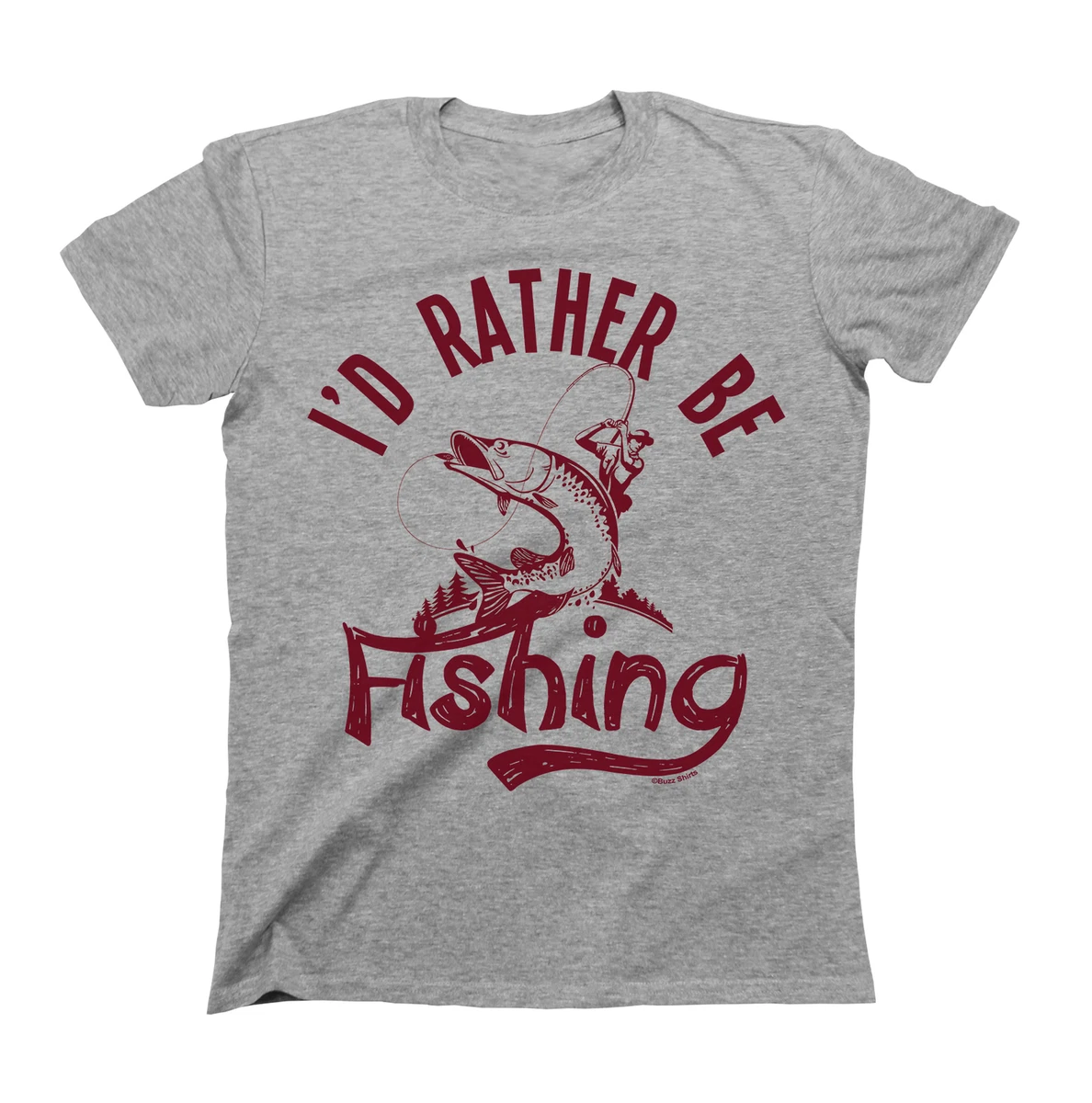 I`d Rather Be FISHING Mens ORGANIC T-Shirt Funny Fisherman Gift Fish  Clothing