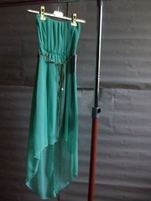 Abito asimmetrico da donna in tulle verde menta taglia unica