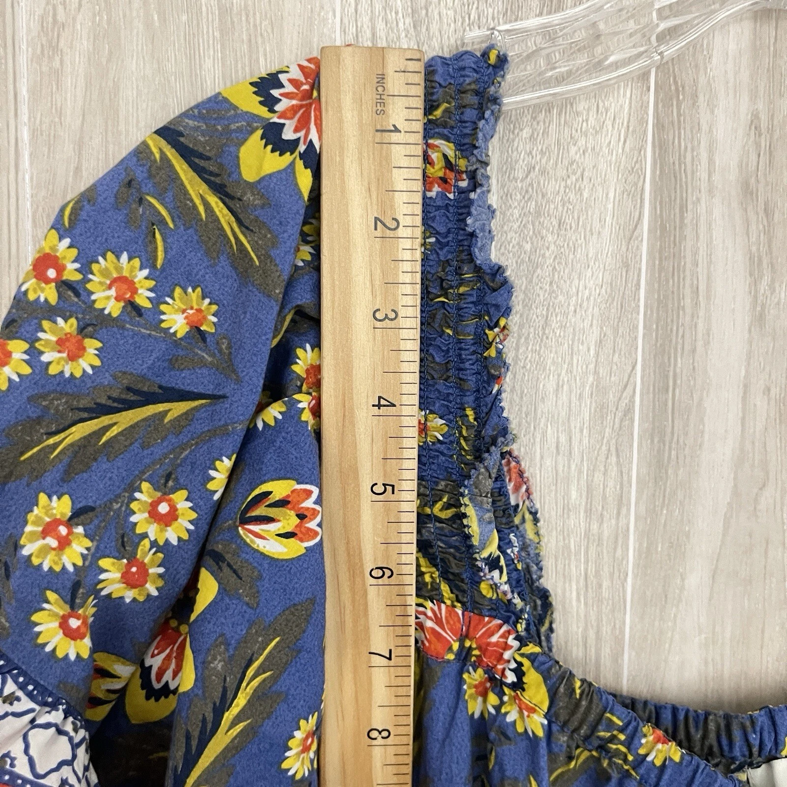 PALM ANGELS Abito donna Joie floreale piccole maniche a campana tasche tropicale boho preppy