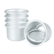 Mini bandeja redonda para pasteles molde inferior extraíble herramienta para hornear molde inferior extraíble de aleación de aluminio hágalo usted mismo 5 piezas