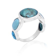 Women's Ring 925 Sterling Silver Turquoise Gemstone Ring Girl's Everyday Wear