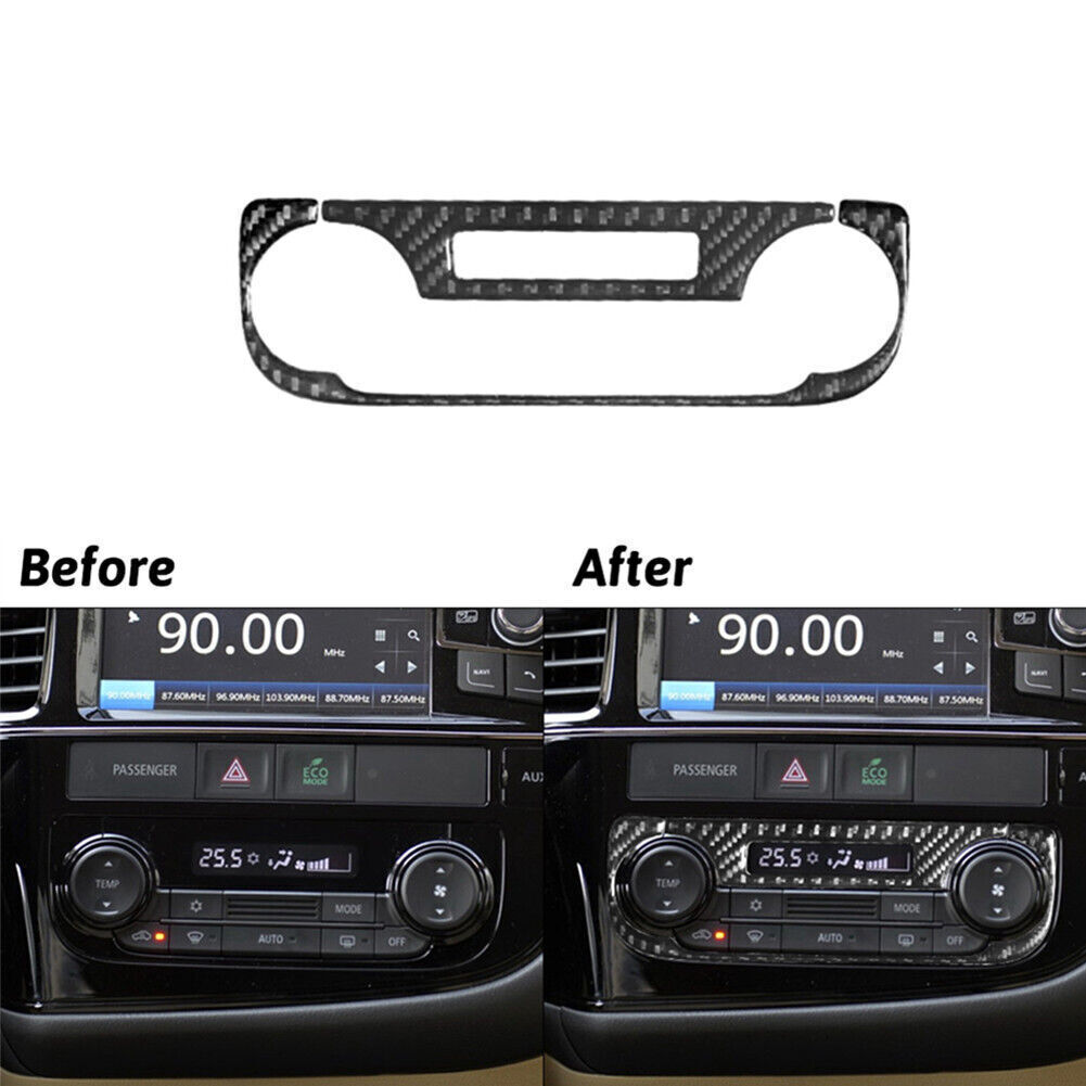Carbon Fiber Climate control Panel Cover Trim For Mitsubishi Outlander 2014-2016