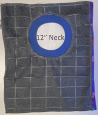 Bib 12" Neck Pull Over Head T-Shirt Special Needs Drool polyester towel gray
