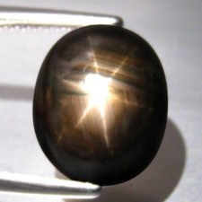 4.60 CT 11x9 MM DAZZLING 6 RAYS SPARKLING NATURAL BLACK STAR SAPPHIRE GEMSTONE