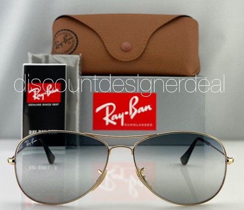 Ray-Ban RB3362 Cockpit Sunglasses 001/GF Gold Metal Frame Blue Gradient Lens 59 - Picture 2 of 7