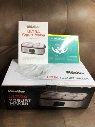 Mueller Yogurt Maker with 8 Glass Jars Touch Display YL-470 New Open Box