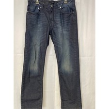 Calvin Klein Men's Dark Blue Washed Straight Cut Jeans Size 34 x30 SKU 5531