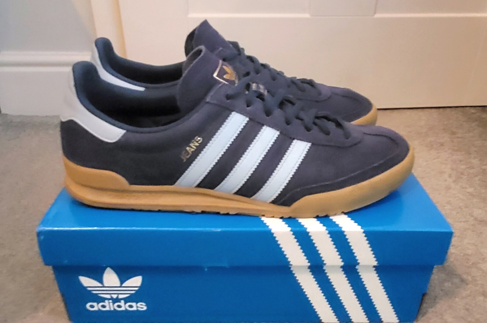 adidas jeans trainers size 10