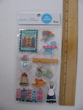 Recollections Dimensional Stickers AMSTERDAM 10 Pieces NIP 