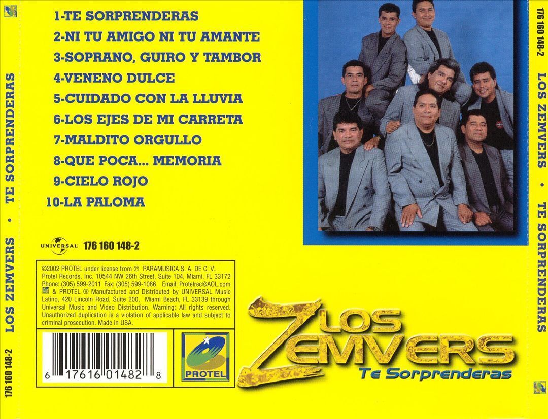 LOS ZEMVERS TE SORPRENDERAS NEW CD 617616014828| eBay LOS ZEMVERS TE SORPRENDERAS NEW CD 617616014828| eBay