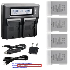 Kastar Battery LCD Dual Fast Charger for Nikon EN-EL14a & Nikon Coolpix P7000