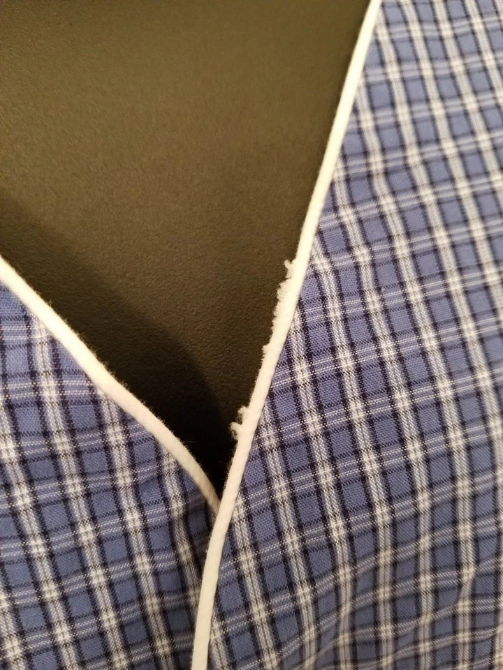 Camisa para dormir Croft & Barrow para hombre talla M mediana azul blanco a cuadros Foto 3 de 4