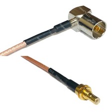 RG316 DVB Pal Female Angle to SMB MALE BULKHEAD RF Cable Rapid-SHIP LOT