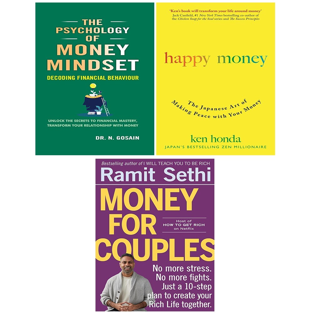 Money For Couples,Psychology of Money Mindset,Happy Money 3 Books Set